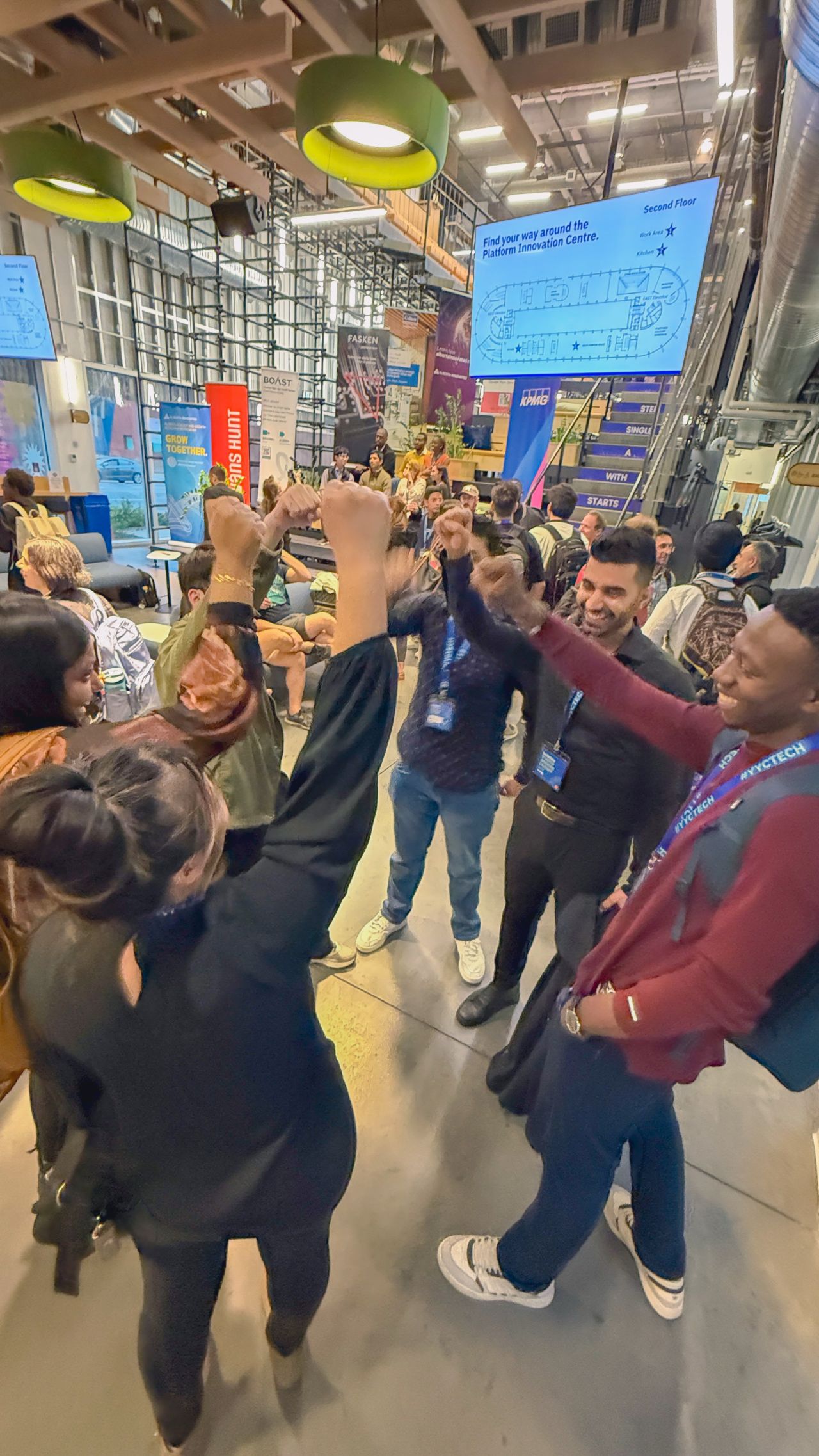 RadarCX team celebrating a collaboration moment